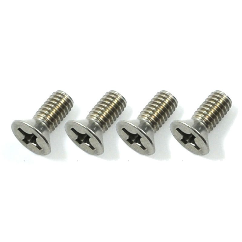 19641970 Mustang Door Latch Striker Plate Screw Set, SS, 4 pcs John
