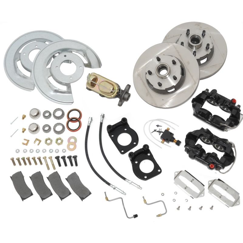 Front Drum To Disc Brake Conv Kit 6466 8 cyl w/dual M/C John's Mustang Parts & Accessories